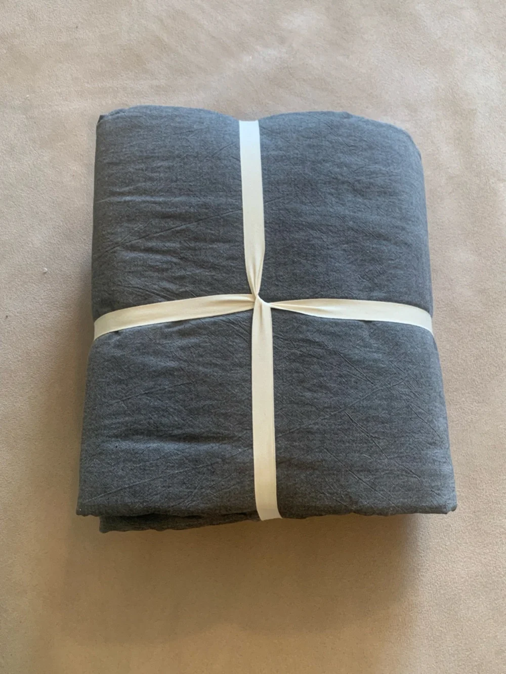 Gray Cotton Duvet Cover Set - NWT